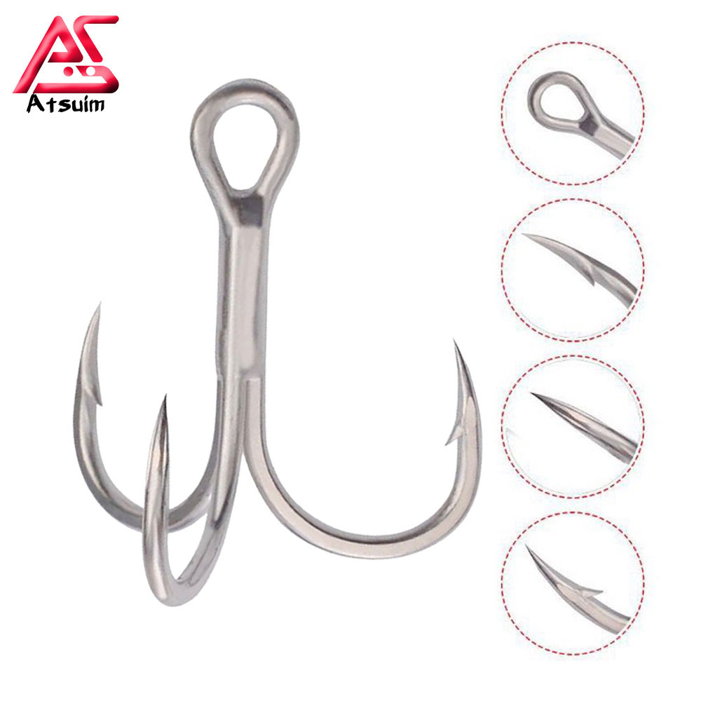 AS 100pcs Treble Hooks 4X Stro - Fishing Hook Assortment ulasan dan harga