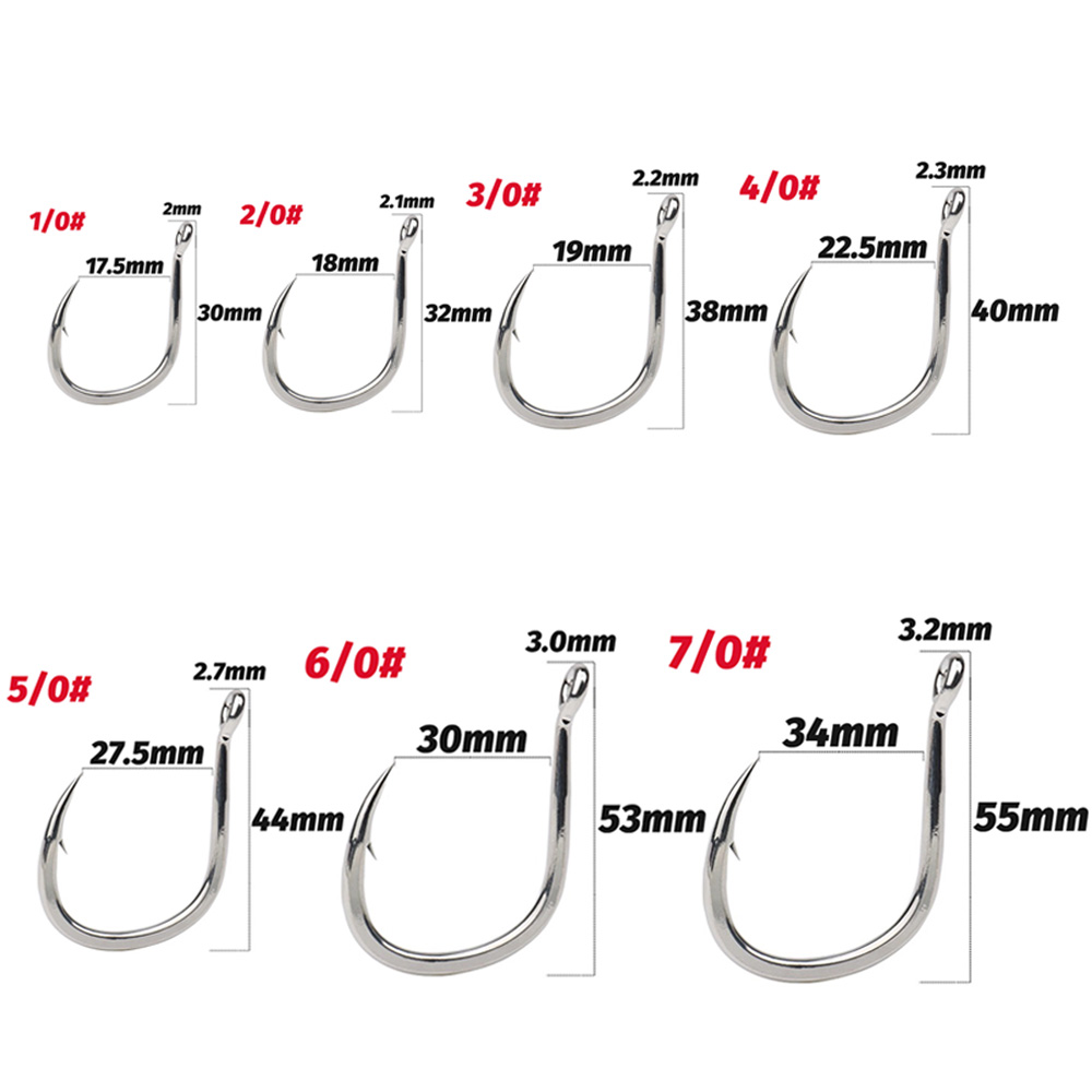10PCS Big Fish Hook 1/0-7/0 Su - Fishing Hook Circle ulasan dan harga